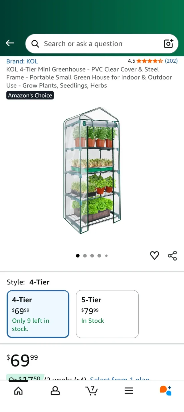 4-Tier Mini Greenhouse - Portable