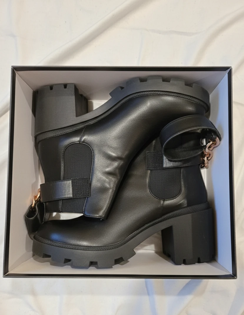 Azalea Wang Black Boots, Size 11 - photo 4