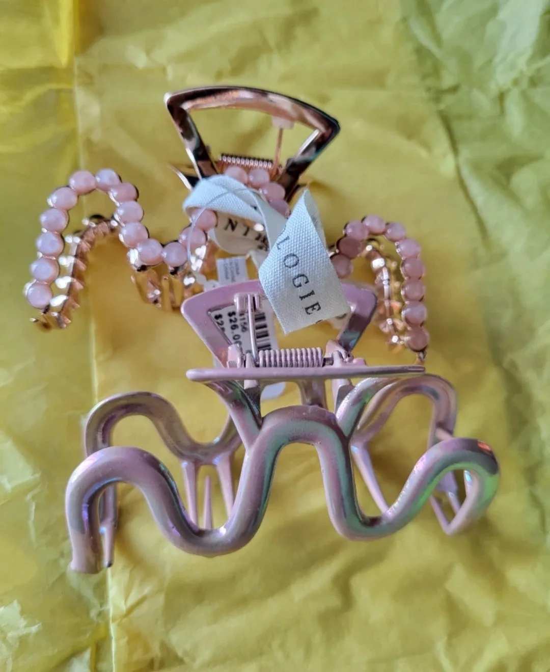 ❣️ New w Tags Anthropologie Hair Claw Clips Iridescent Pearl image indicator(5)