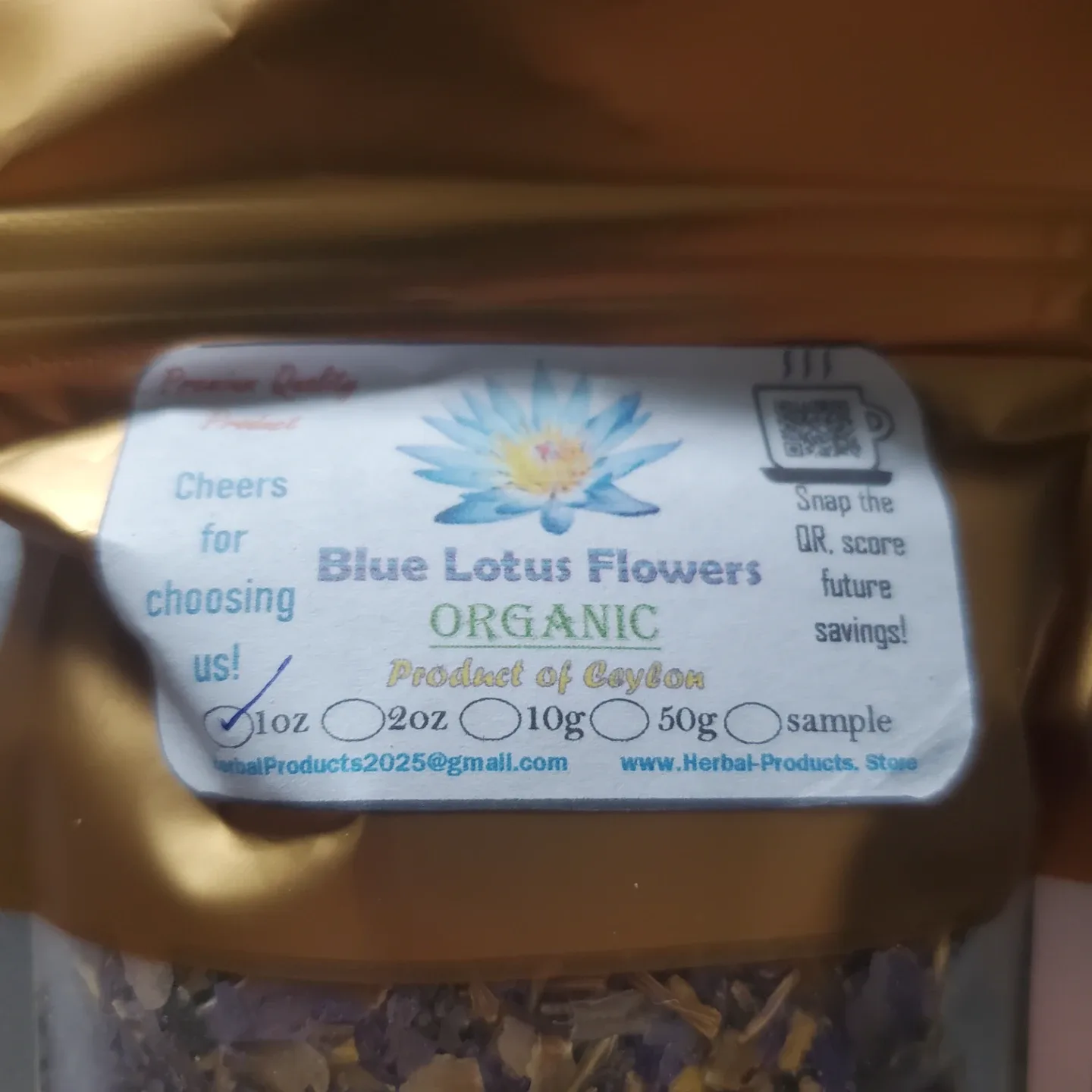 Organic Blue Lotus Flowers - 1oz image indicator(2)