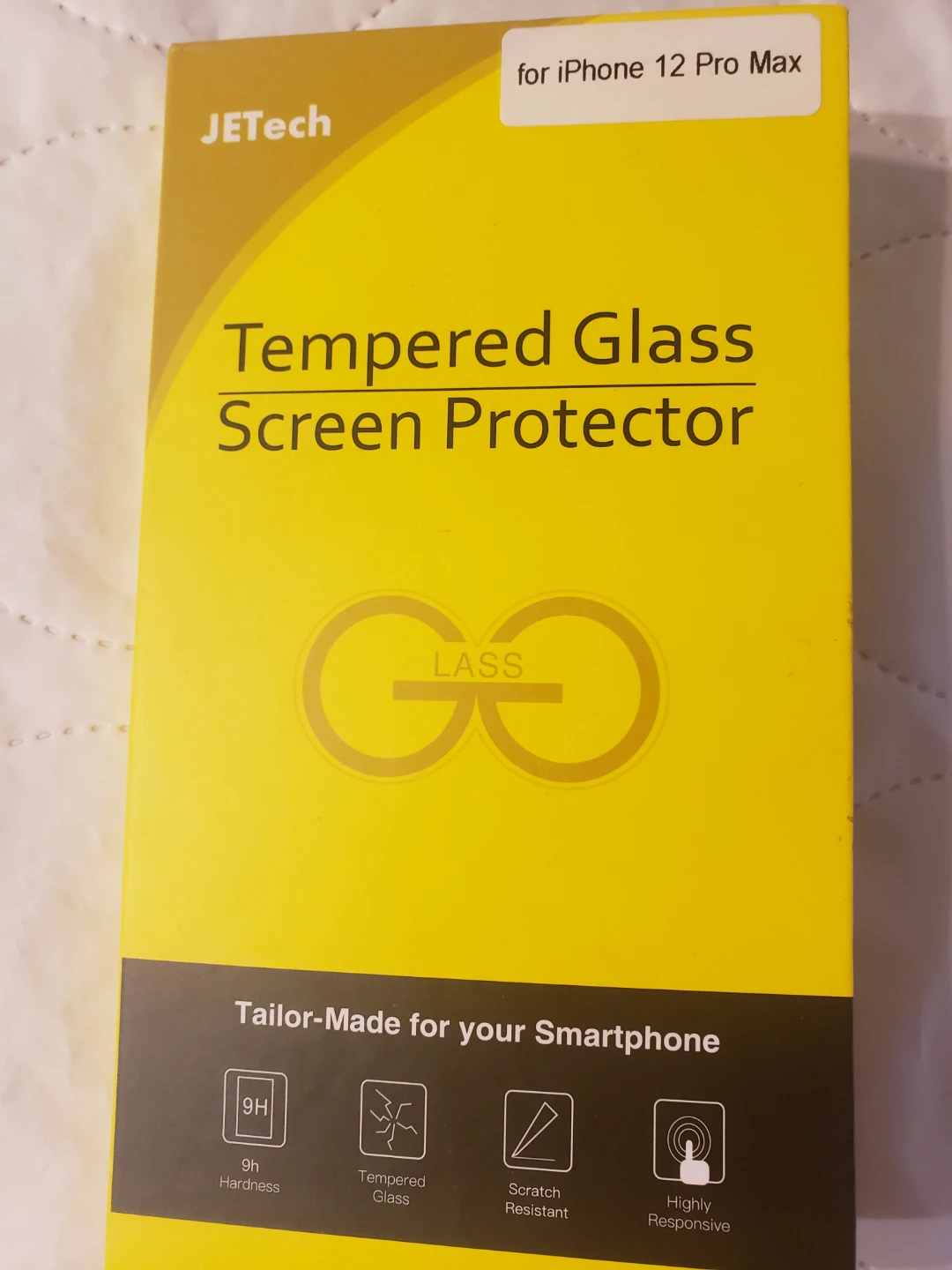 JETech Tempered Glass Screen Protector for iPhone 12 Pro Max