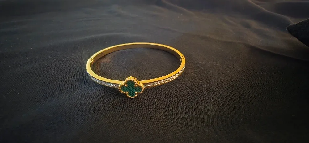 C. Bangle Bracelet - Gold, Red, Green, Black