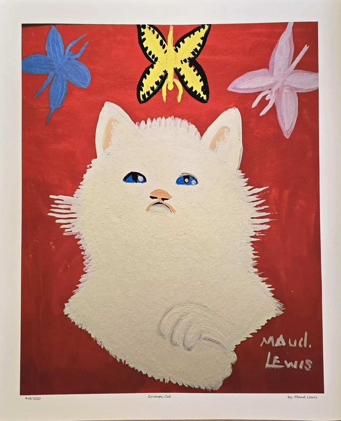 Grumpy Cat by Maud Lewis Original lithograph