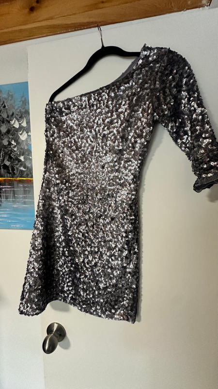 Sequin, One Shoulder Mini Dress - photo 2