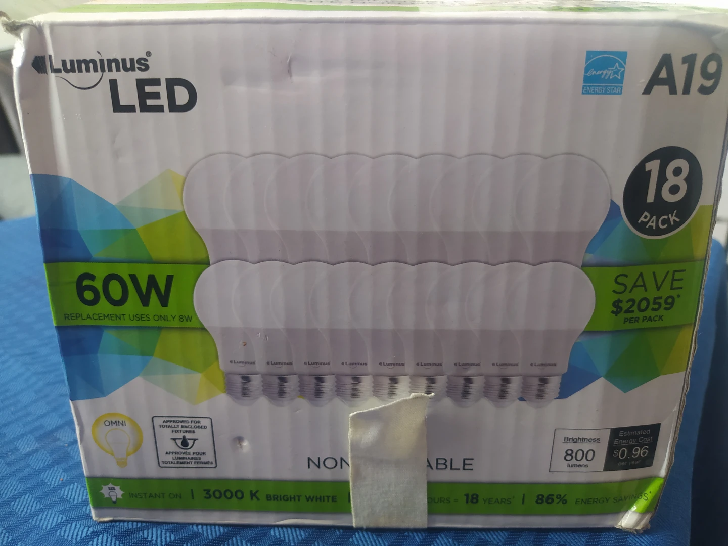 Luminus LED A19 60W 18-Pack - New! - photo 2