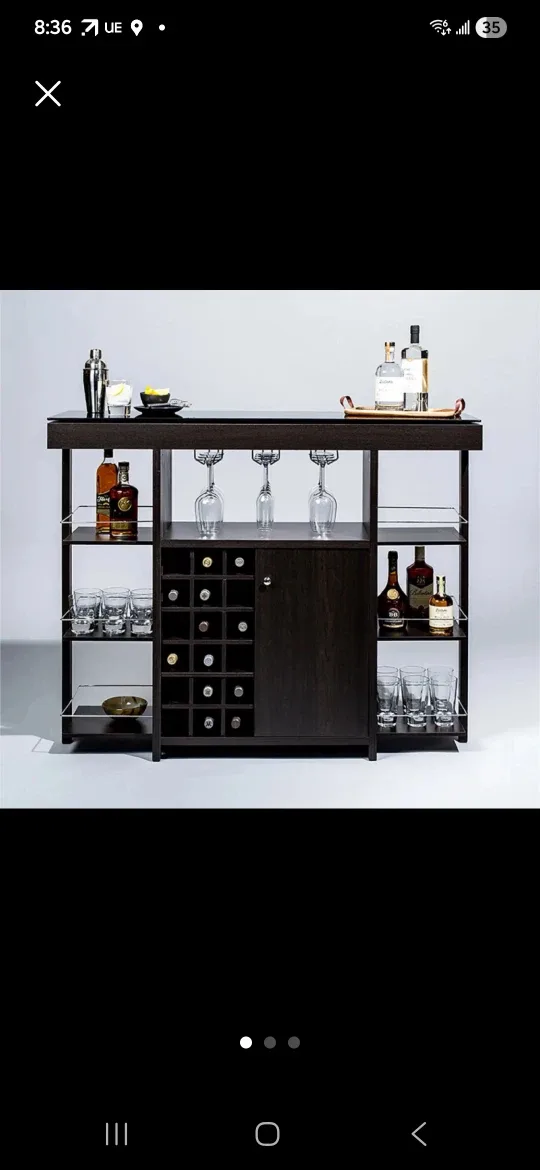 Dark Brown Bar Cabinet