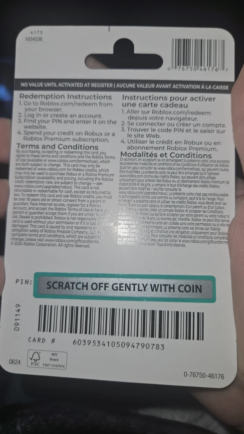 Roblox $50 CAD Giftcard - photo 2