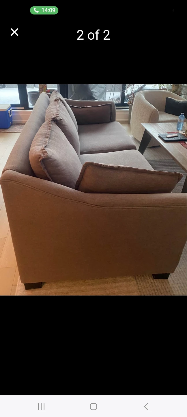 Free delivery Grey 3-Seater Sofa - photo 2