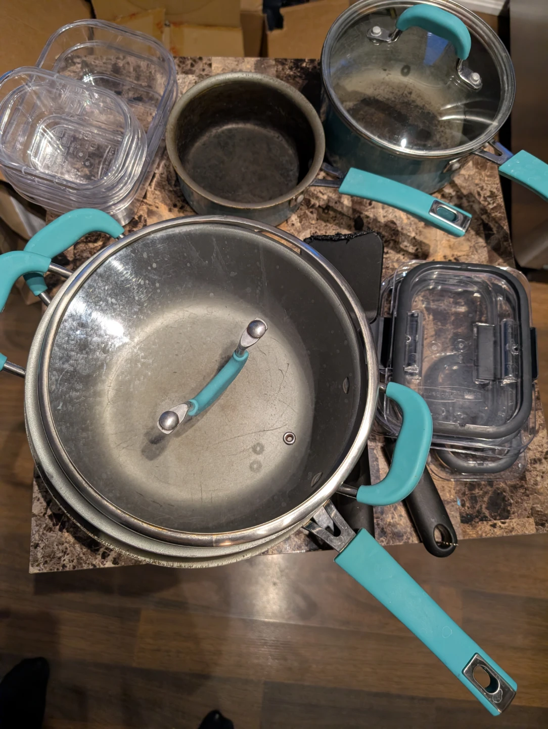 Turquoise Handle Cookware Set - photo 2