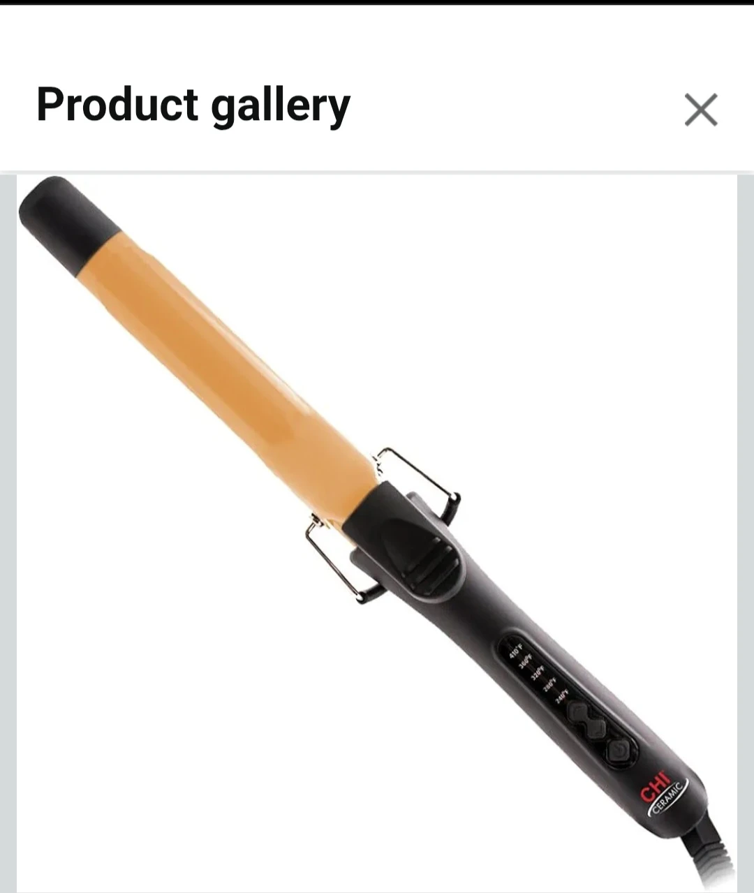 CHI Ceramic Curling Iron 1" - Carbon Black - photo 4