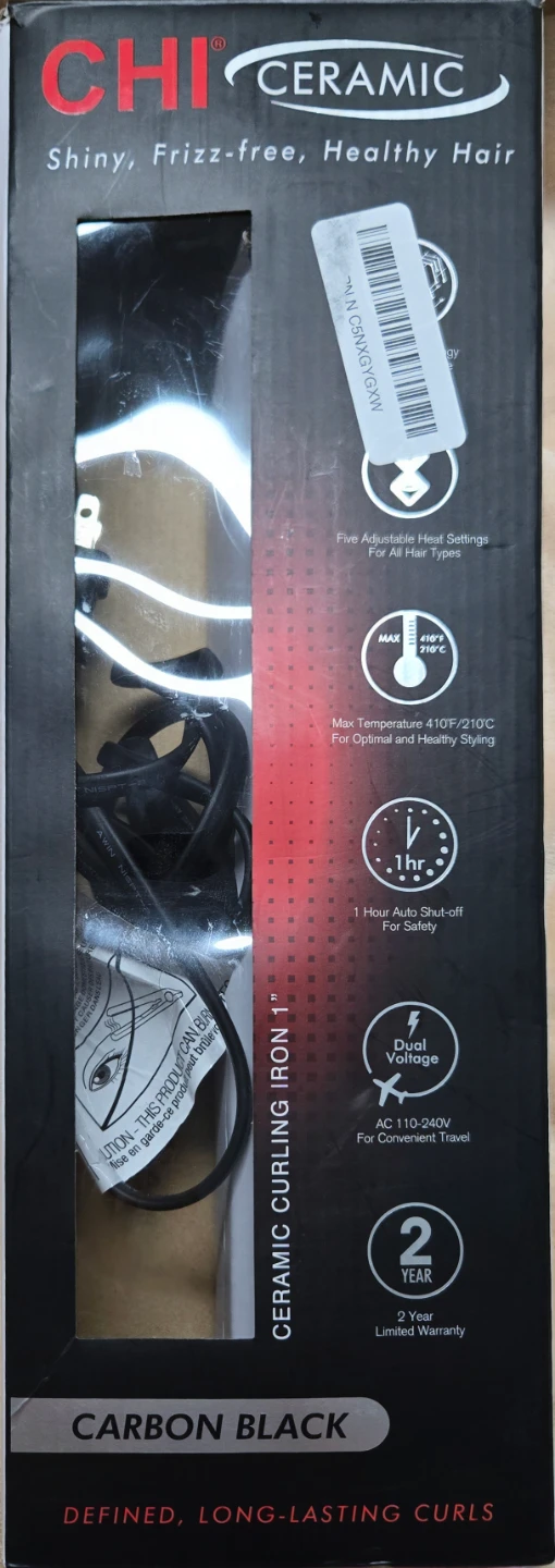 CHI Ceramic Curling Iron 1" - Carbon Black - photo 5