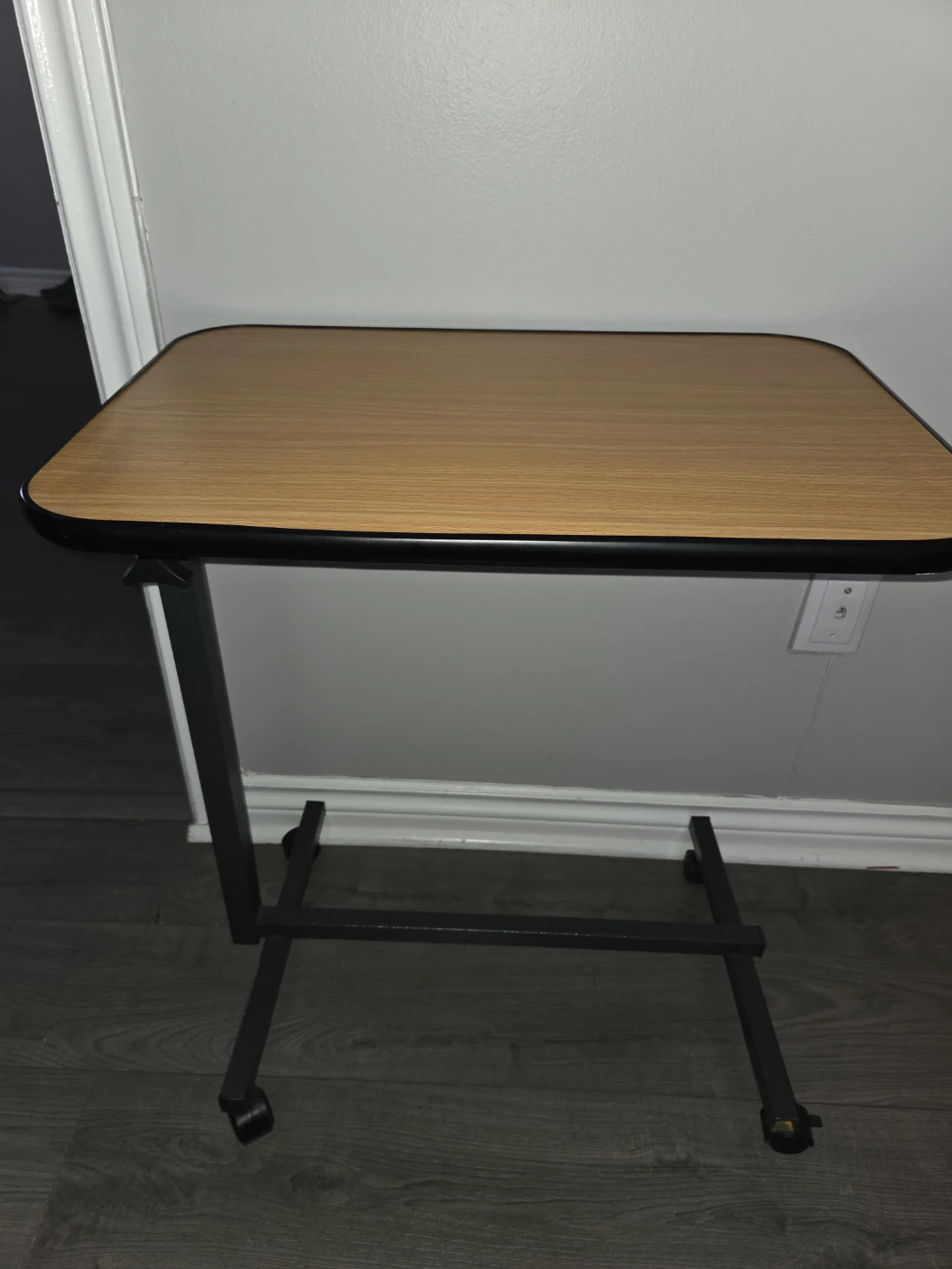 Adjustable Rolling Overbed Table