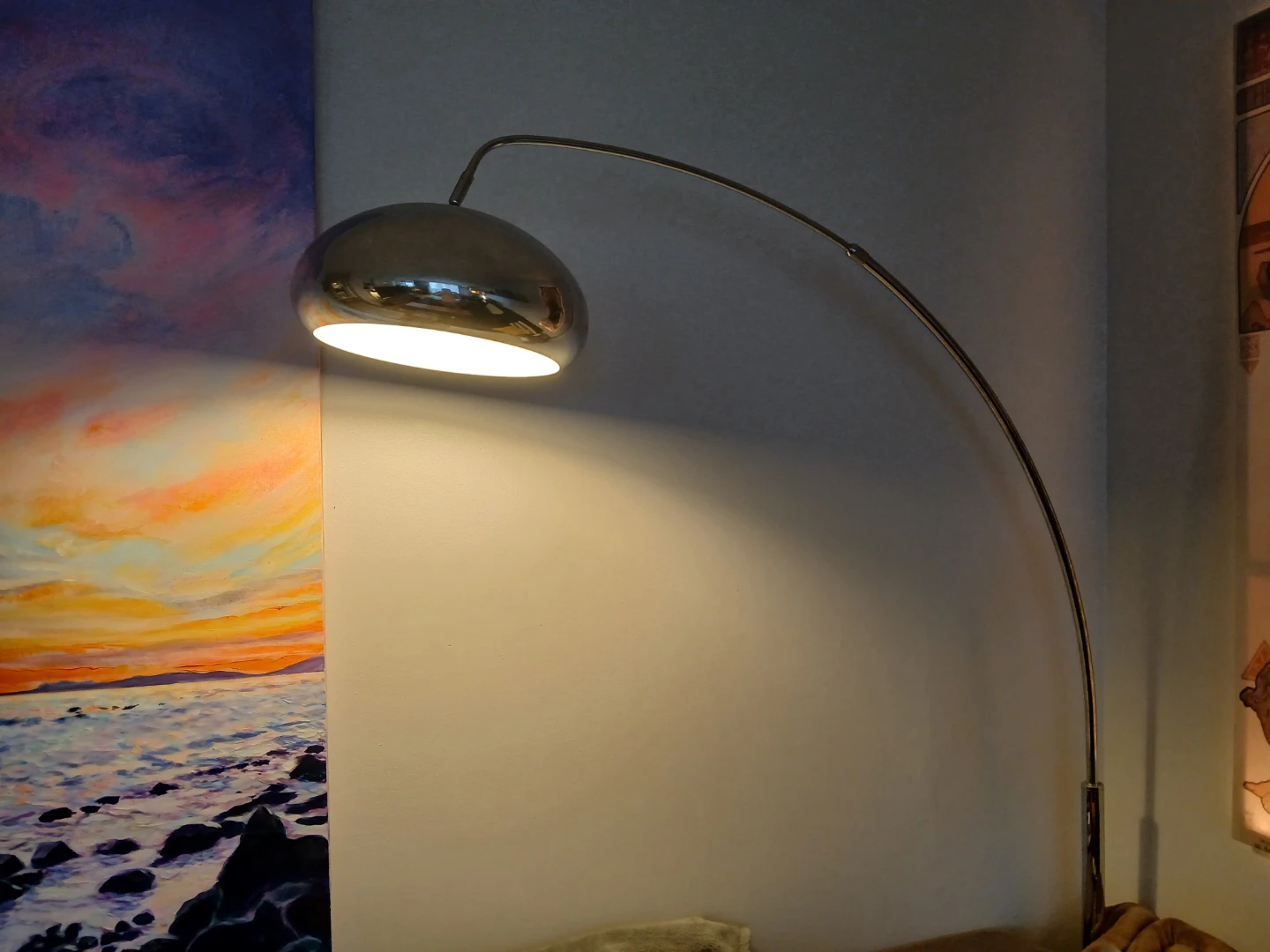 Chrome Arc Floor Lamp - photo 2