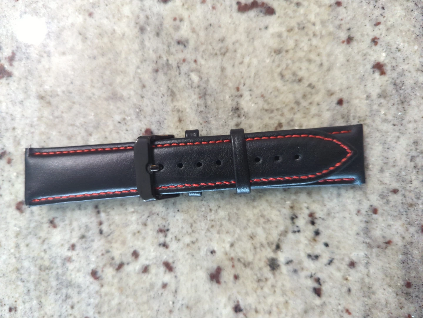 Genuine Leather Black Watch Band