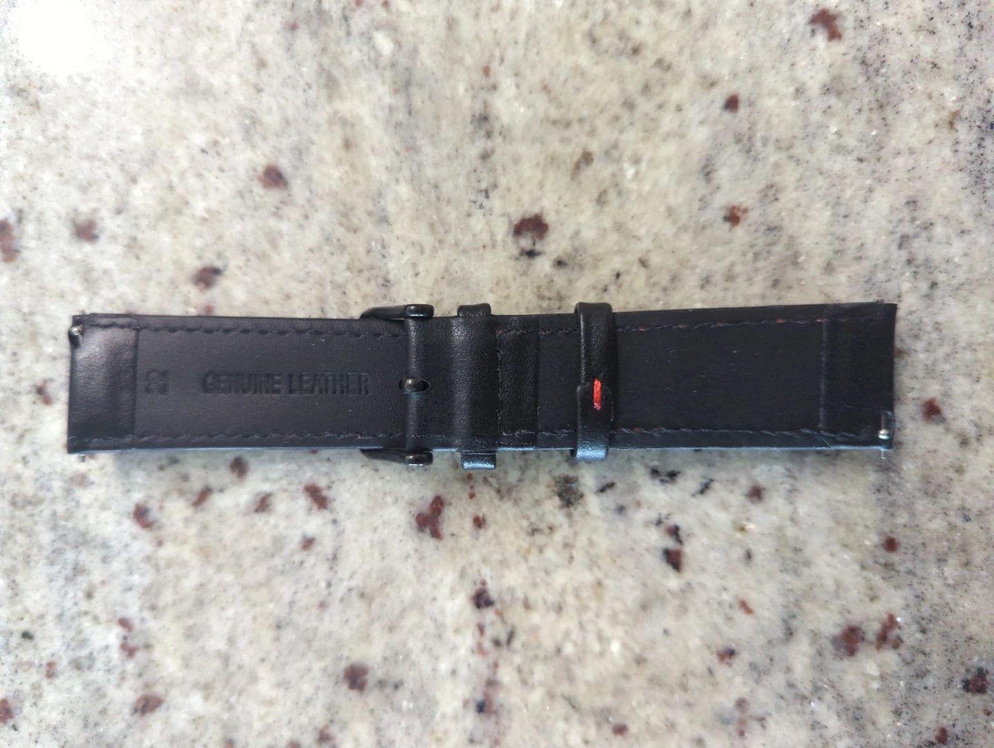 Genuine Leather Black Watch Band - photo 2