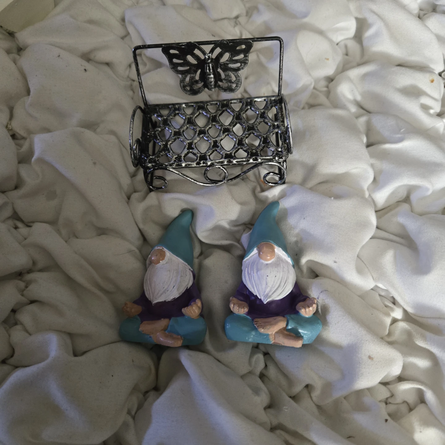 Gnome Figurines with Decorative Bench - photo 2