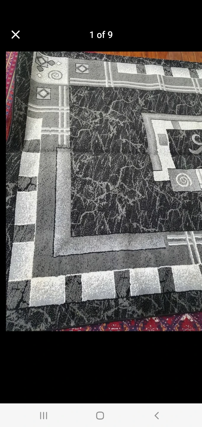 Black & Grey Patterned Area Rugs/Carpets - photo 2
