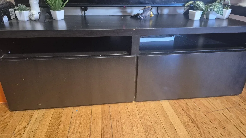 Black TV Stand with Storage