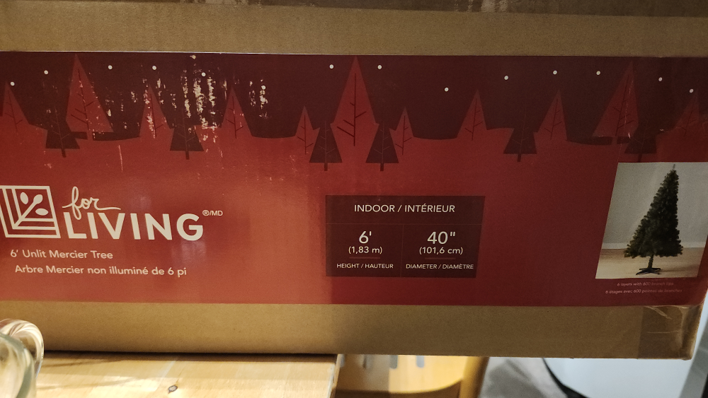 For Living 6' Unlit Mercier Christmas Tree (New) - photo 3
