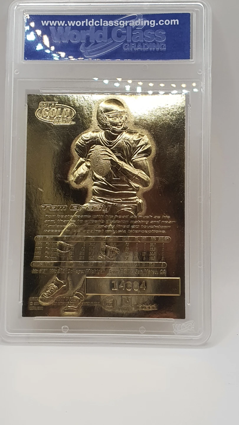2000 Fleer Ultra 23KT Gold Tom Brady Rookie Card - photo 4
