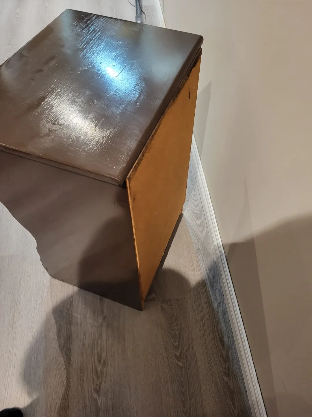 Brown Wood Nightstand with Drawer image indicator(5)