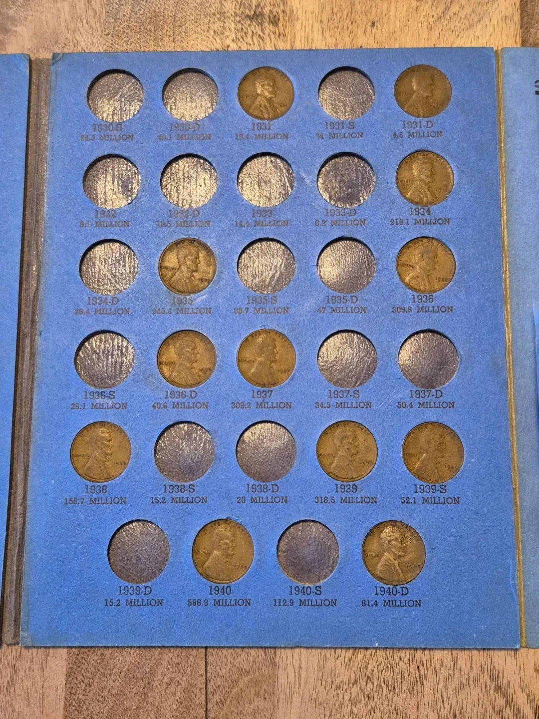 USA Lincoln wheat penny book w/coins image indicator(4)