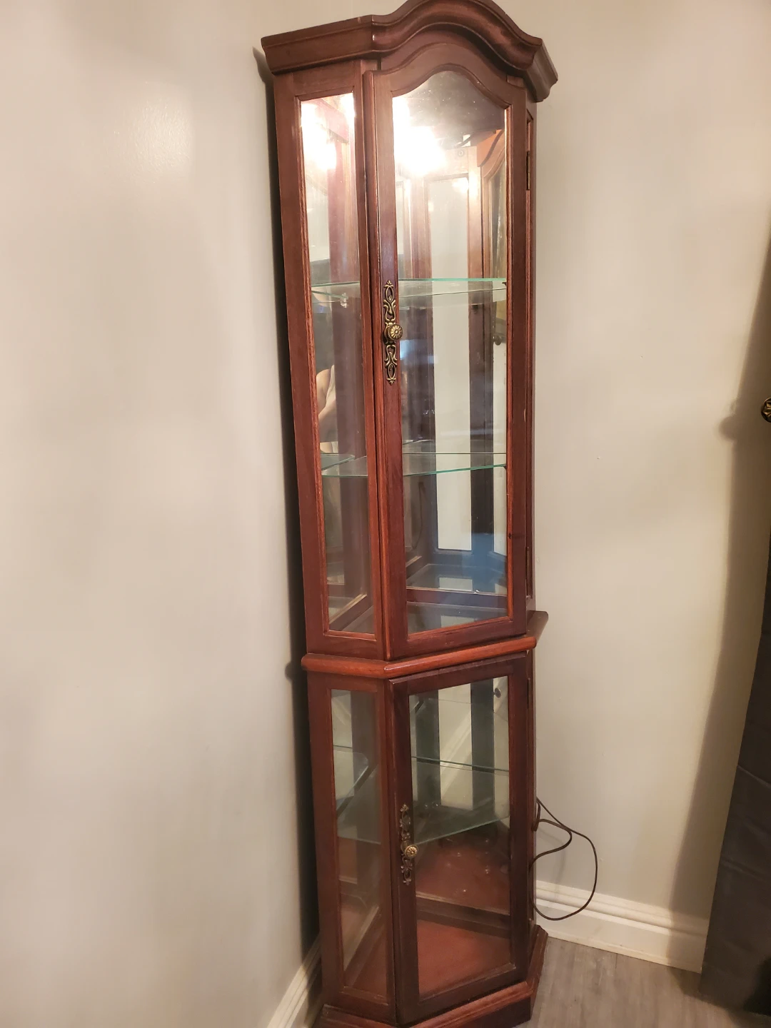 Wooden Cabinet with Glass Shelves - photo 3