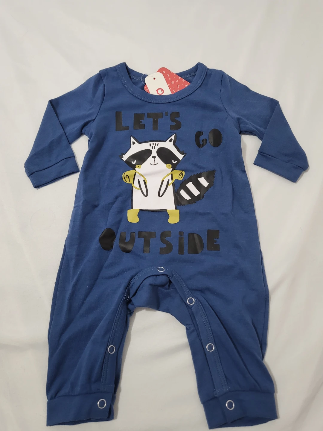 PatPat Baby Raccoon Romper, Size 0-3 Months - photo 2