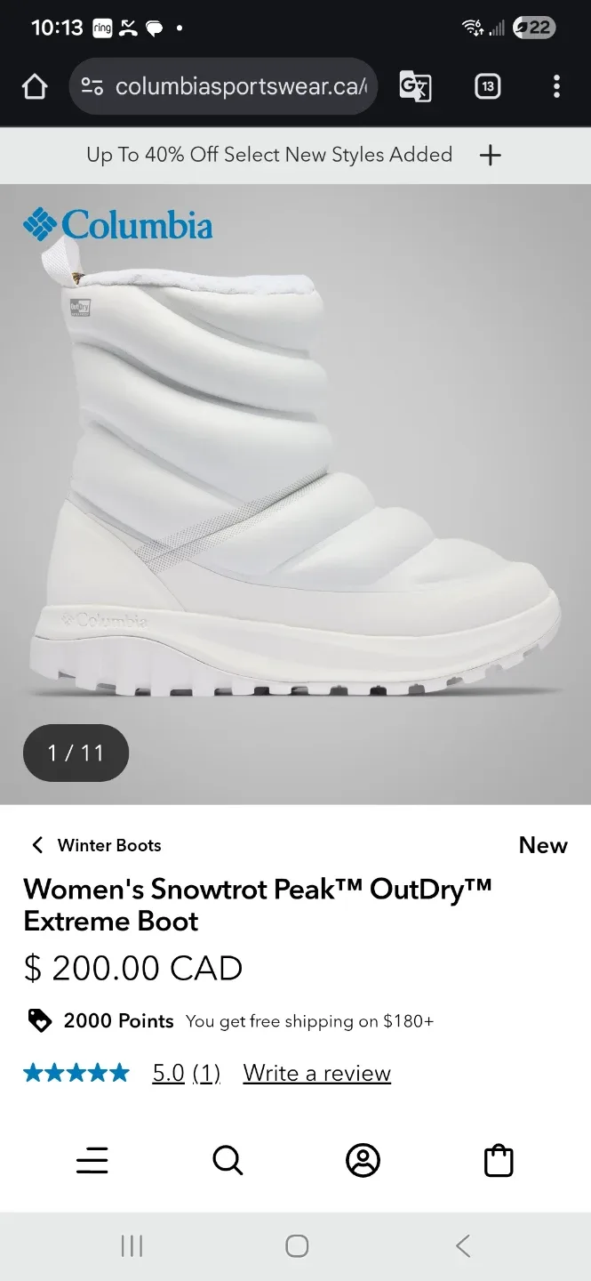 New Columbia Snowtrot Peak OutDry Boot - Women's 7