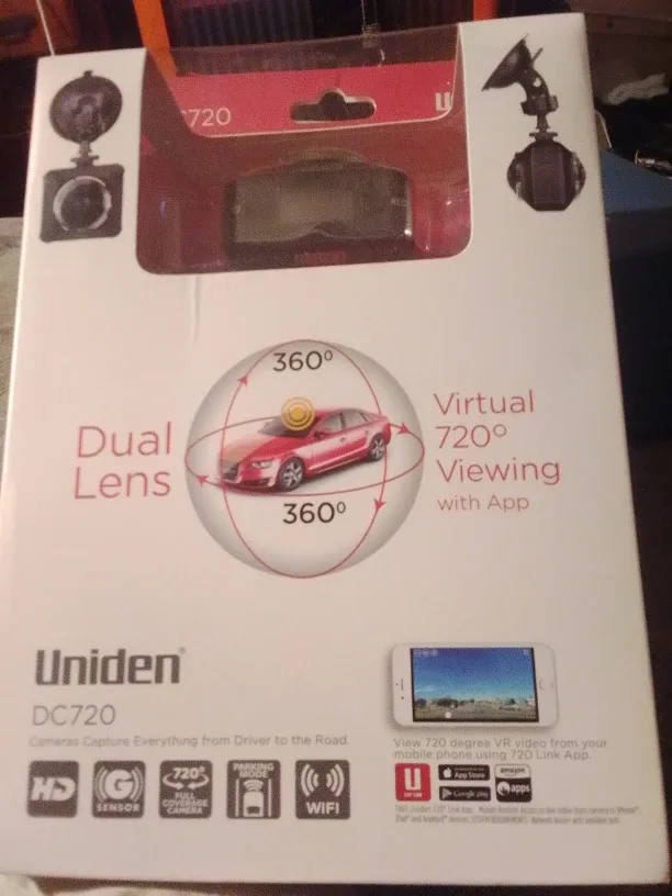 New Uniden DC720 Dual Lens Dash Cam