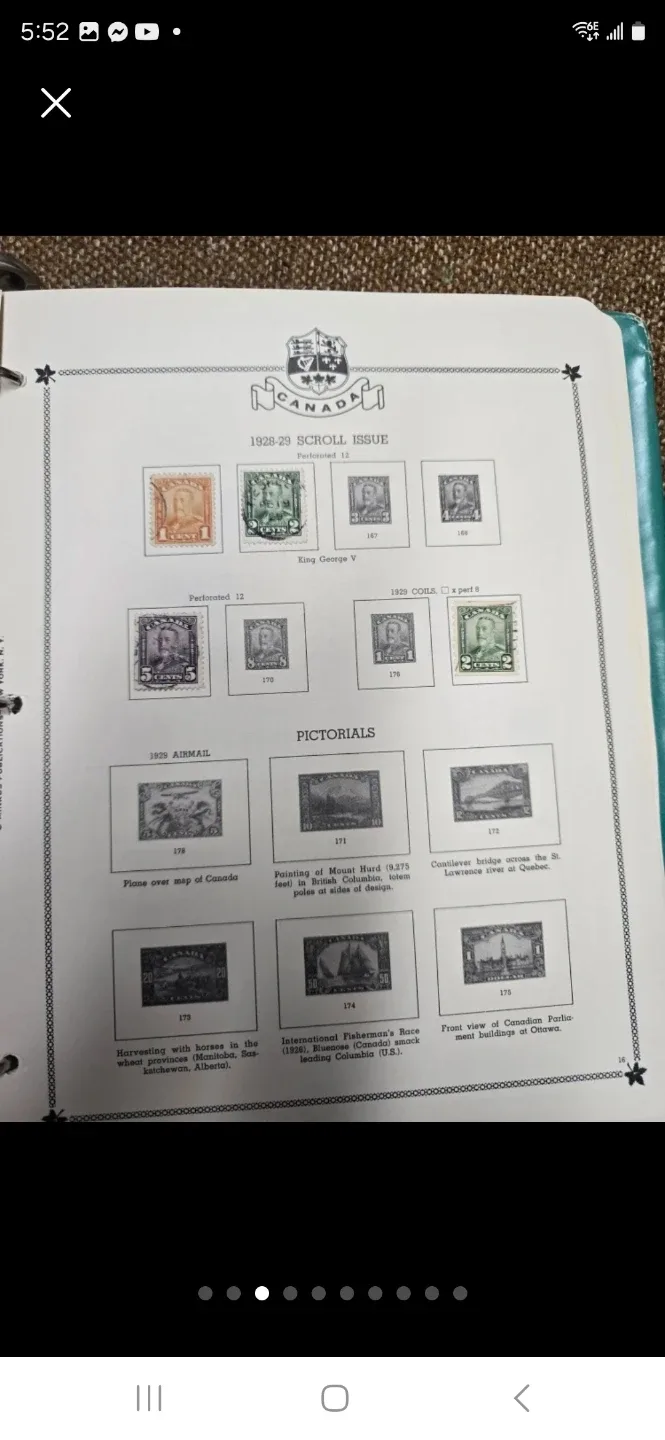 Vintage Canadian Postage Stamp Album image indicator(3)