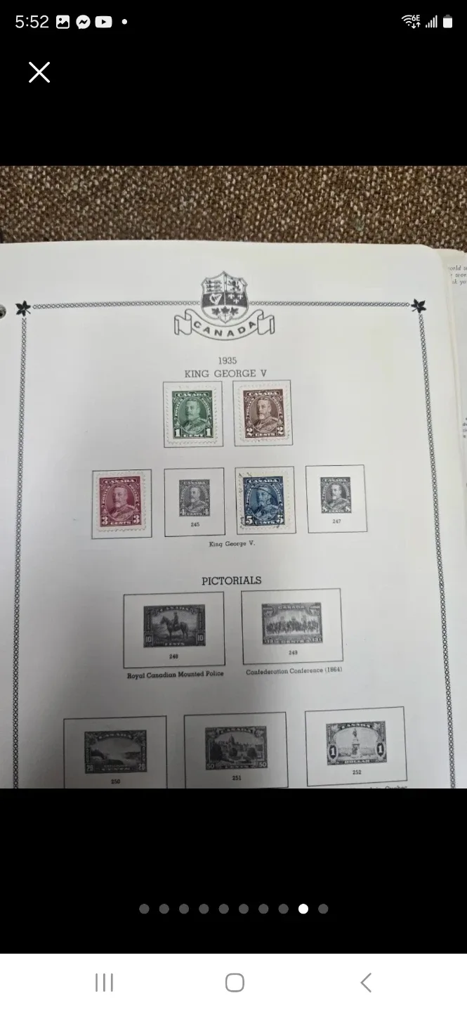 Vintage Canadian Postage Stamp Album image indicator(9)