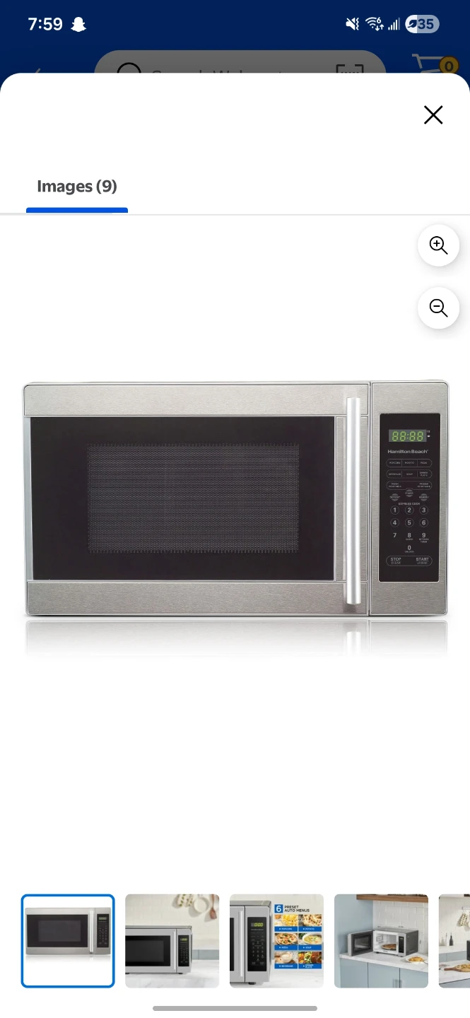 Hamilton Beach 0.7 Cu.ft. Microwave - Stainless Steel