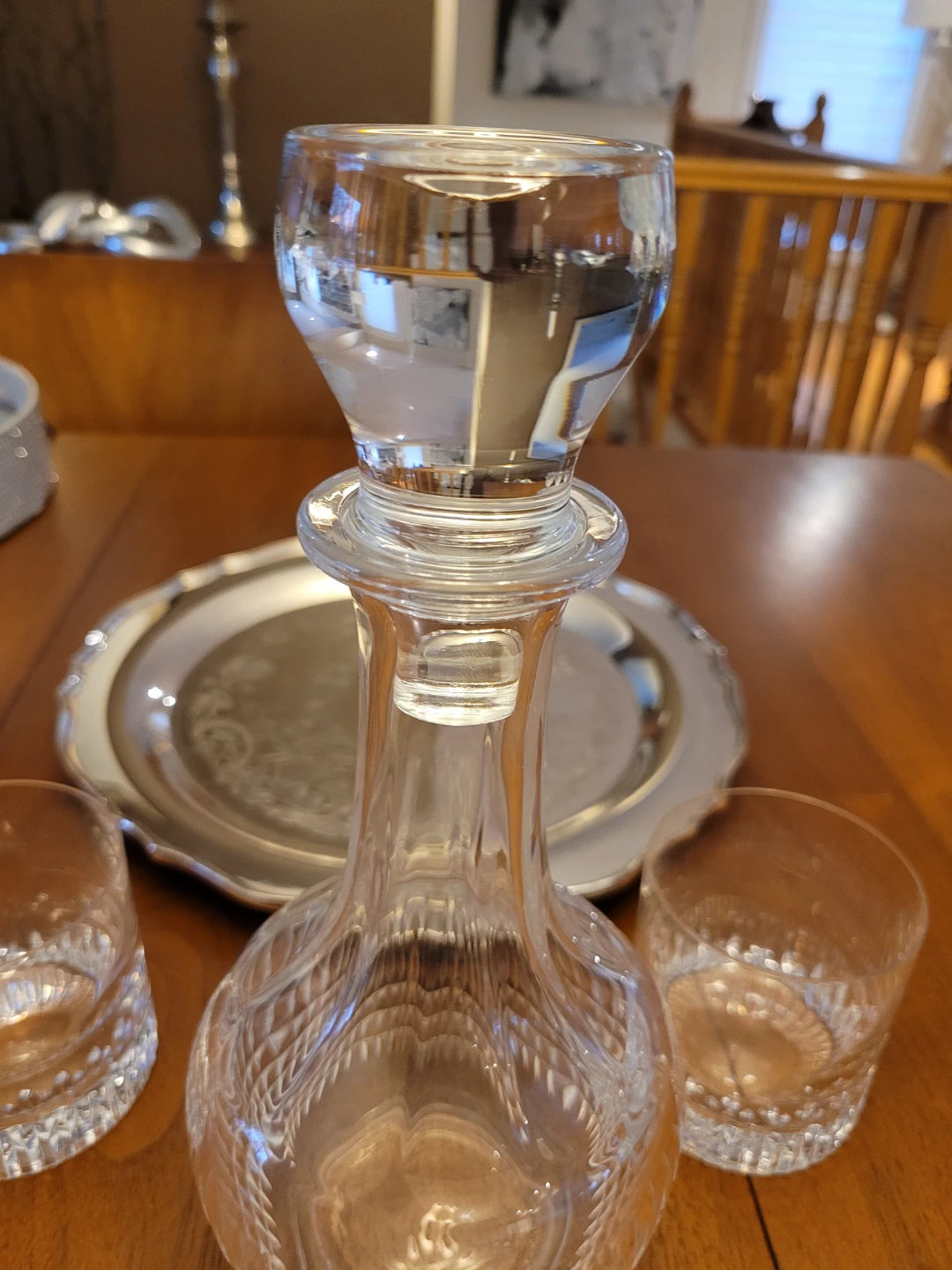 1/2 Off Crystal Decanter Set with Tray and 2 Glasses - photo 4
