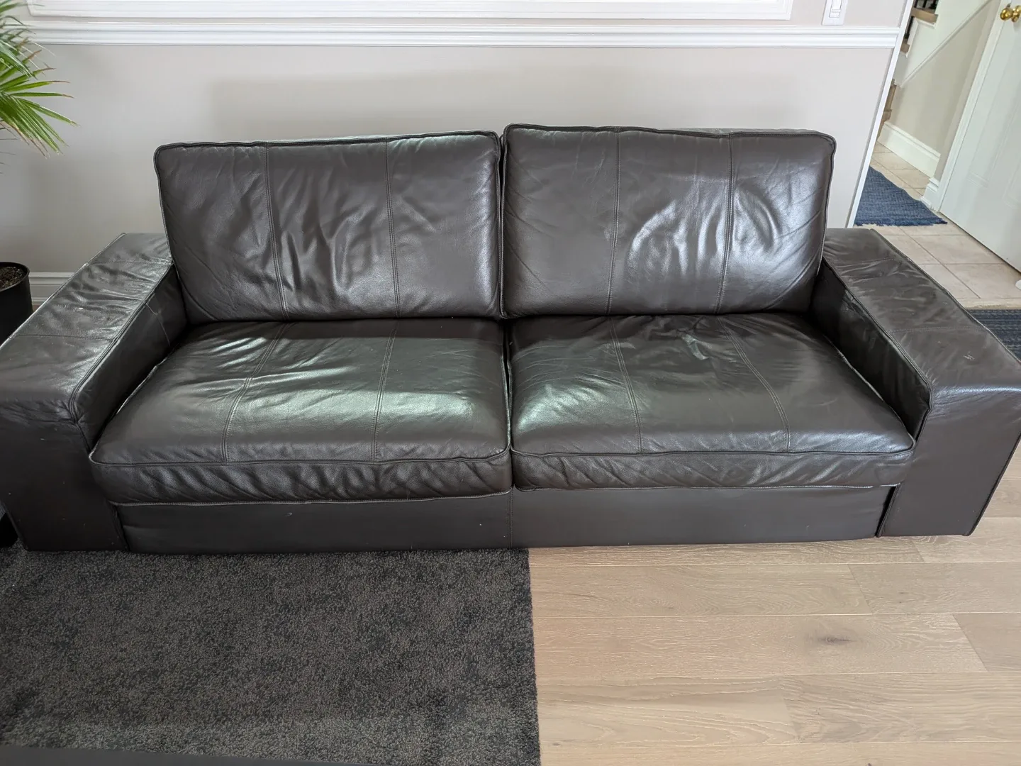 Brown Leather Sofa