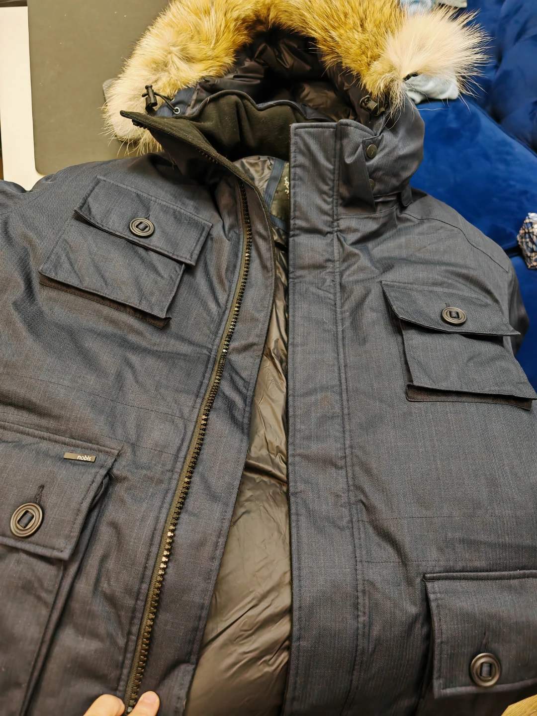 Brand NewNobis Barry Down Parka Navy Blue - Men XL