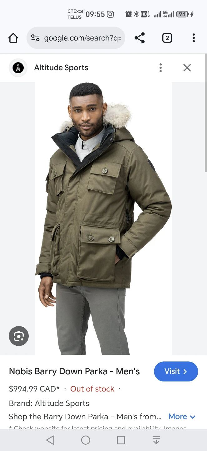 Brand NewNobis Barry Down Parka Navy Blue - Men XL - photo 4