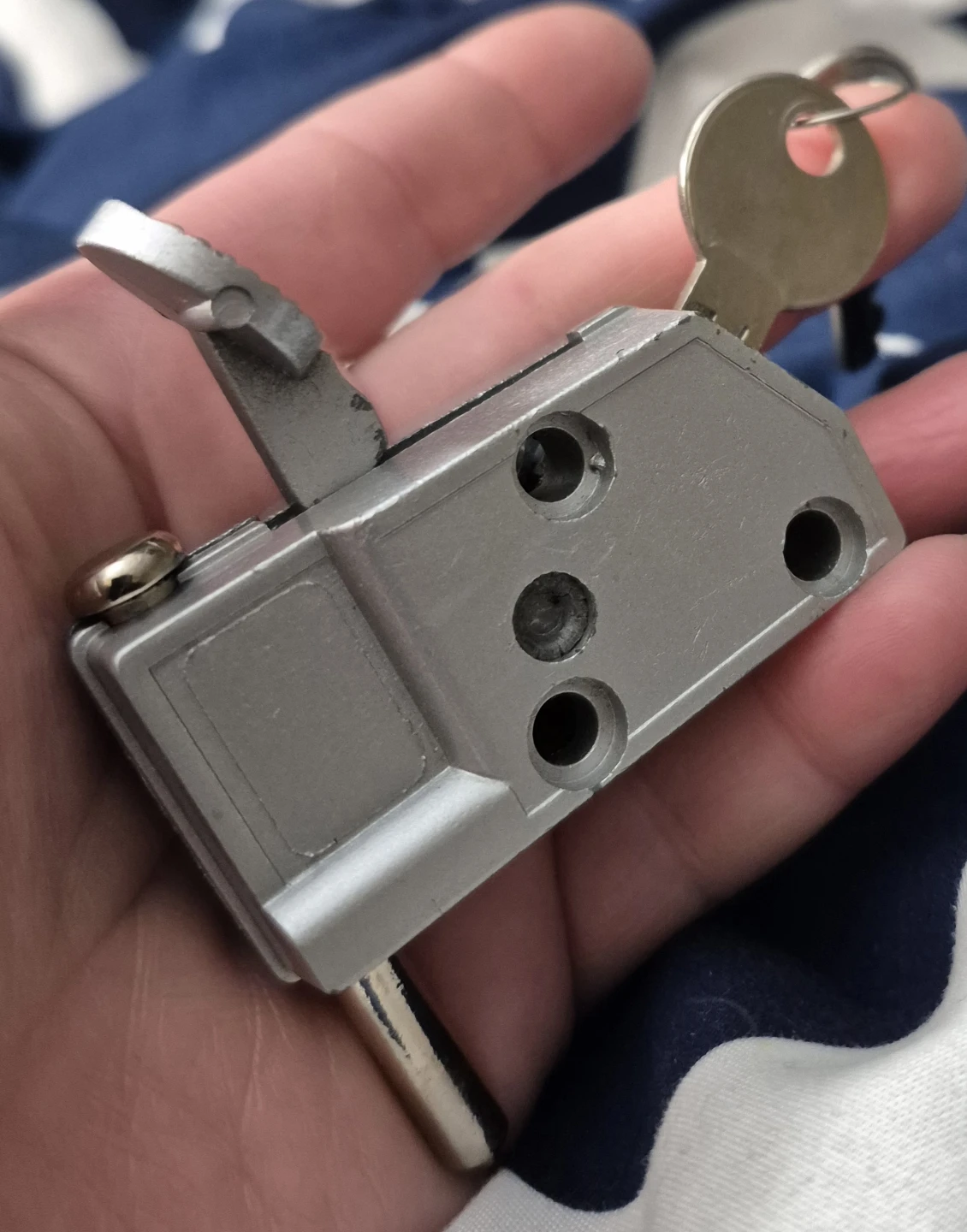 #cleanout patio door  Latch Lock with Key