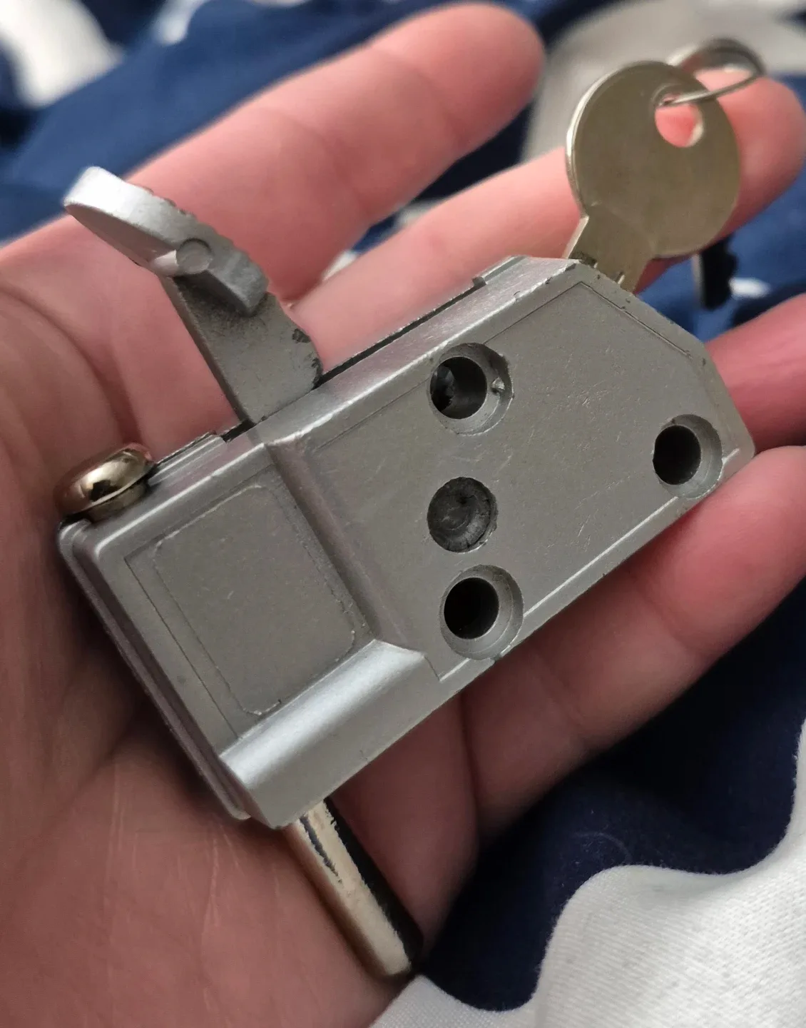 #cleanout patio door  Latch Lock with Key