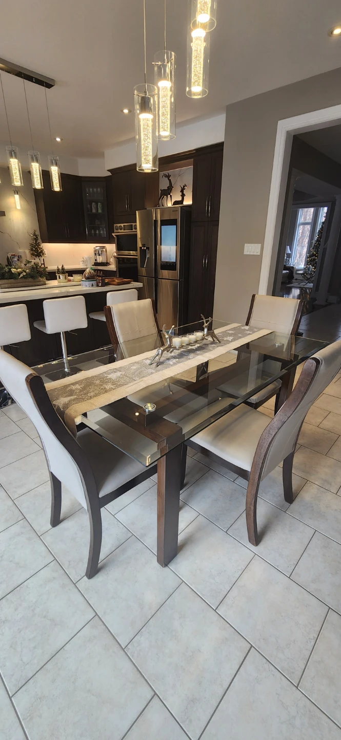 Glass Top Dining Table with 4 Chairs - photo 4