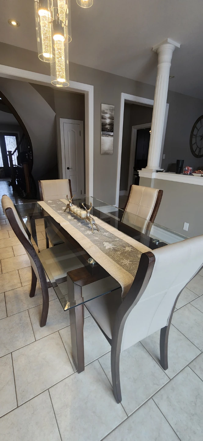 Glass Top Dining Table with 4 Chairs - photo 5