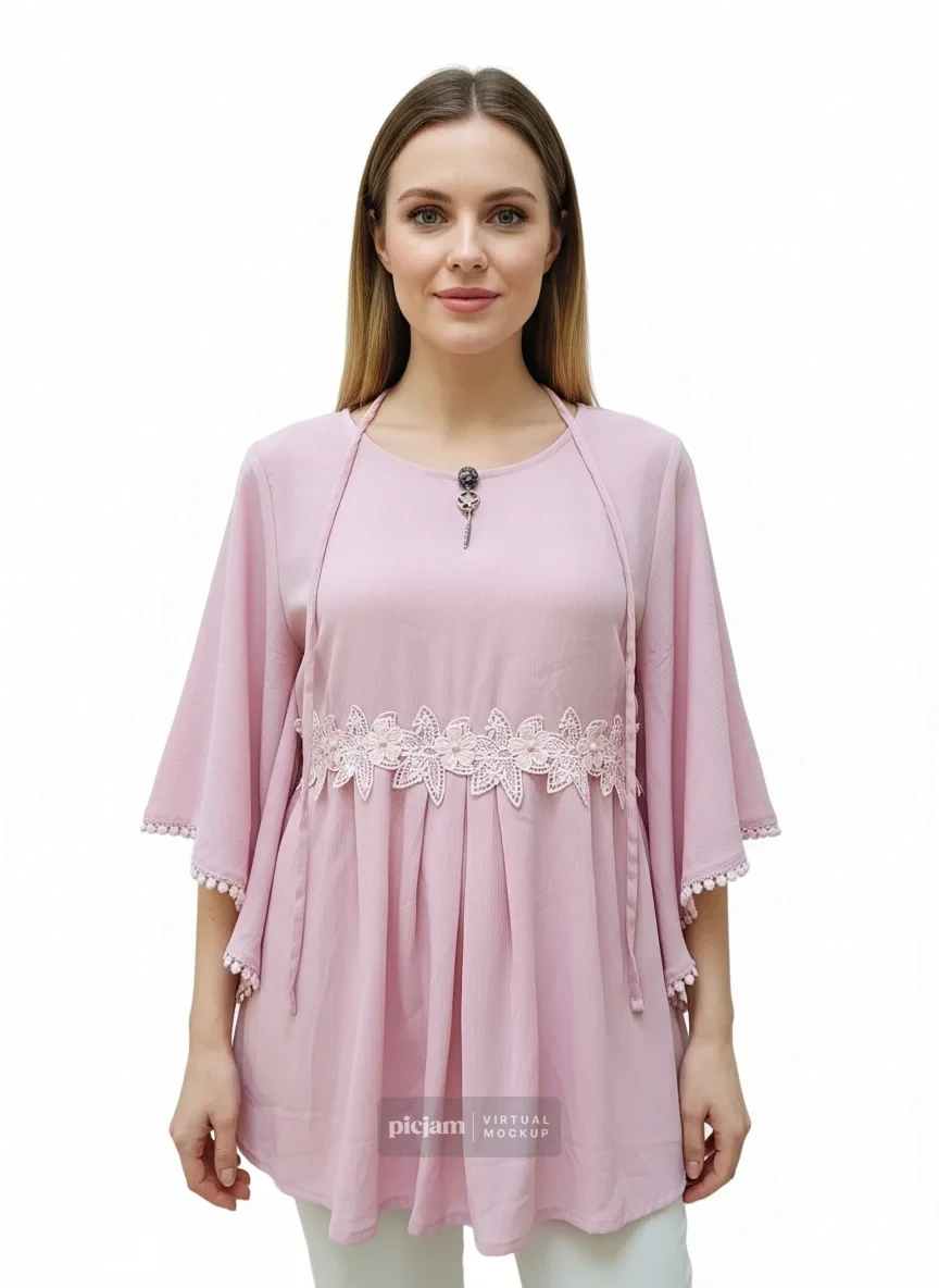 Light pink color Casual top for ladies