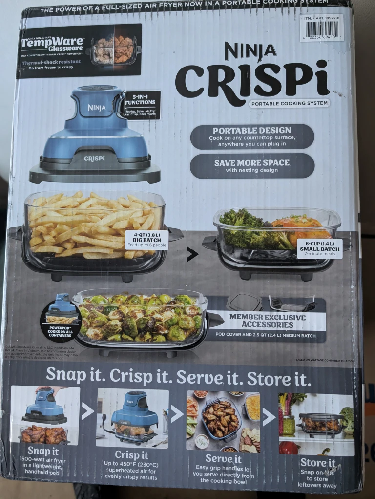 Ninja Crispi Portable Cooking System - Like New!