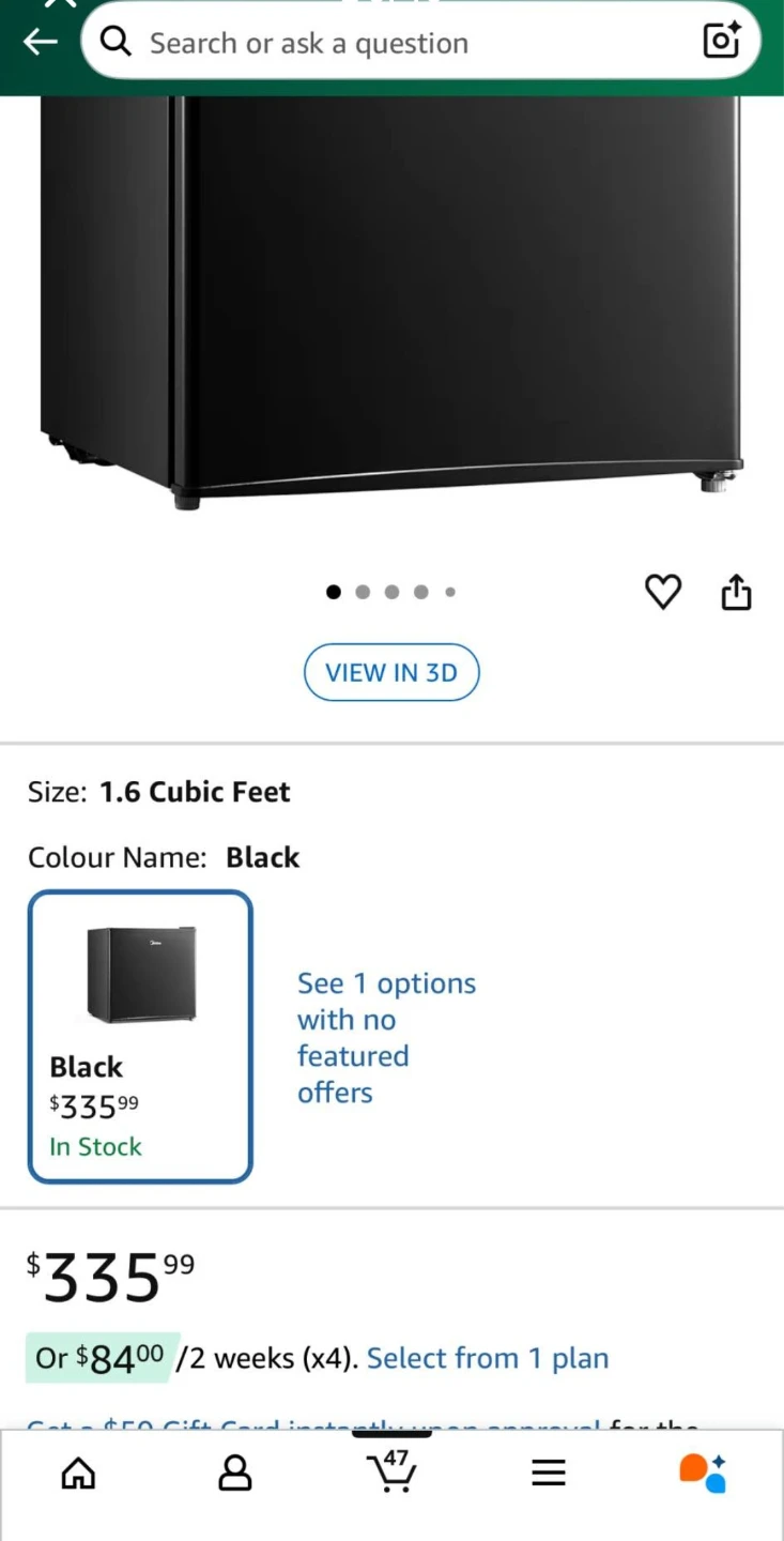 Midea 1.6 Cubic Feet Black Refrigerator - Like New! - photo 3