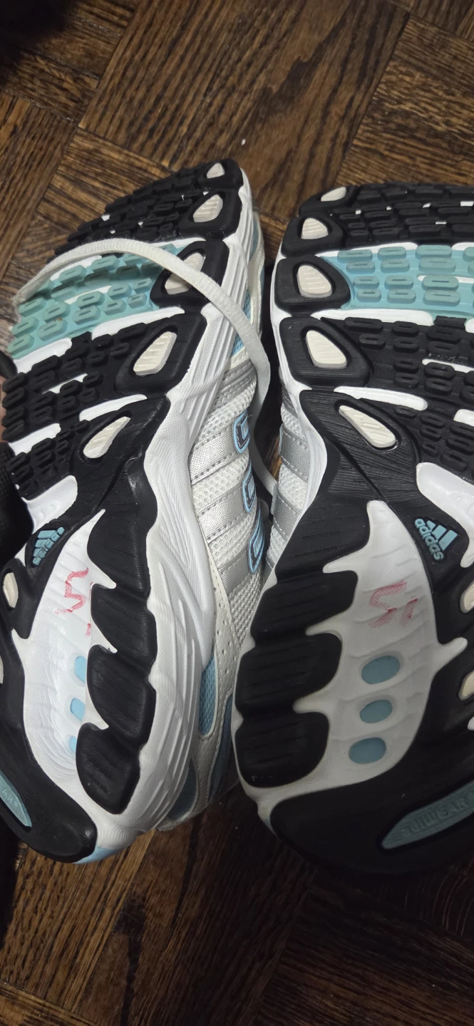 Adidas White & Blue Running Shoes - photo 2