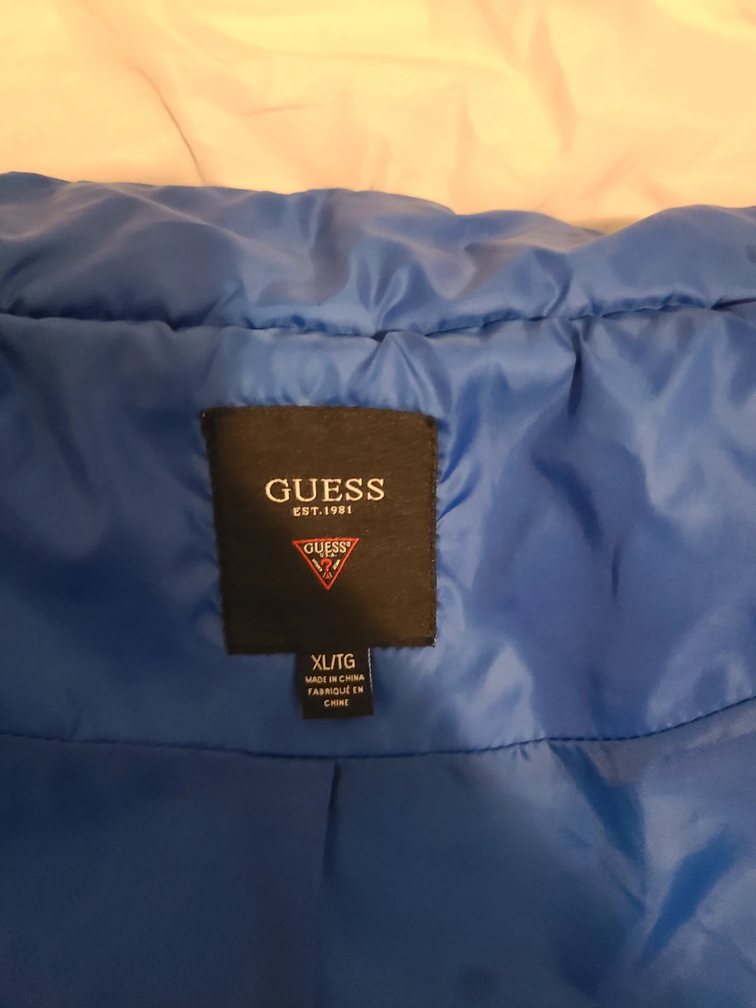 Guess Blue Puffer Vest - Size XL - photo 2