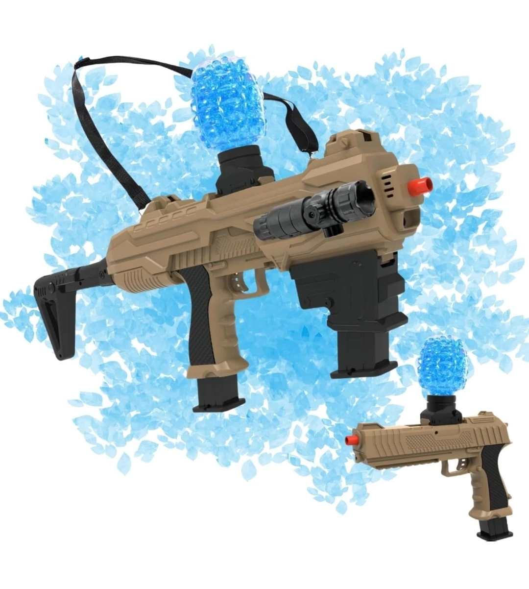 Gel Ball Blaster, 6 in 1 Automatic Gel Splatter Blaster, Toys