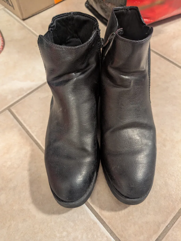 Black Ankle Boots - Size 8