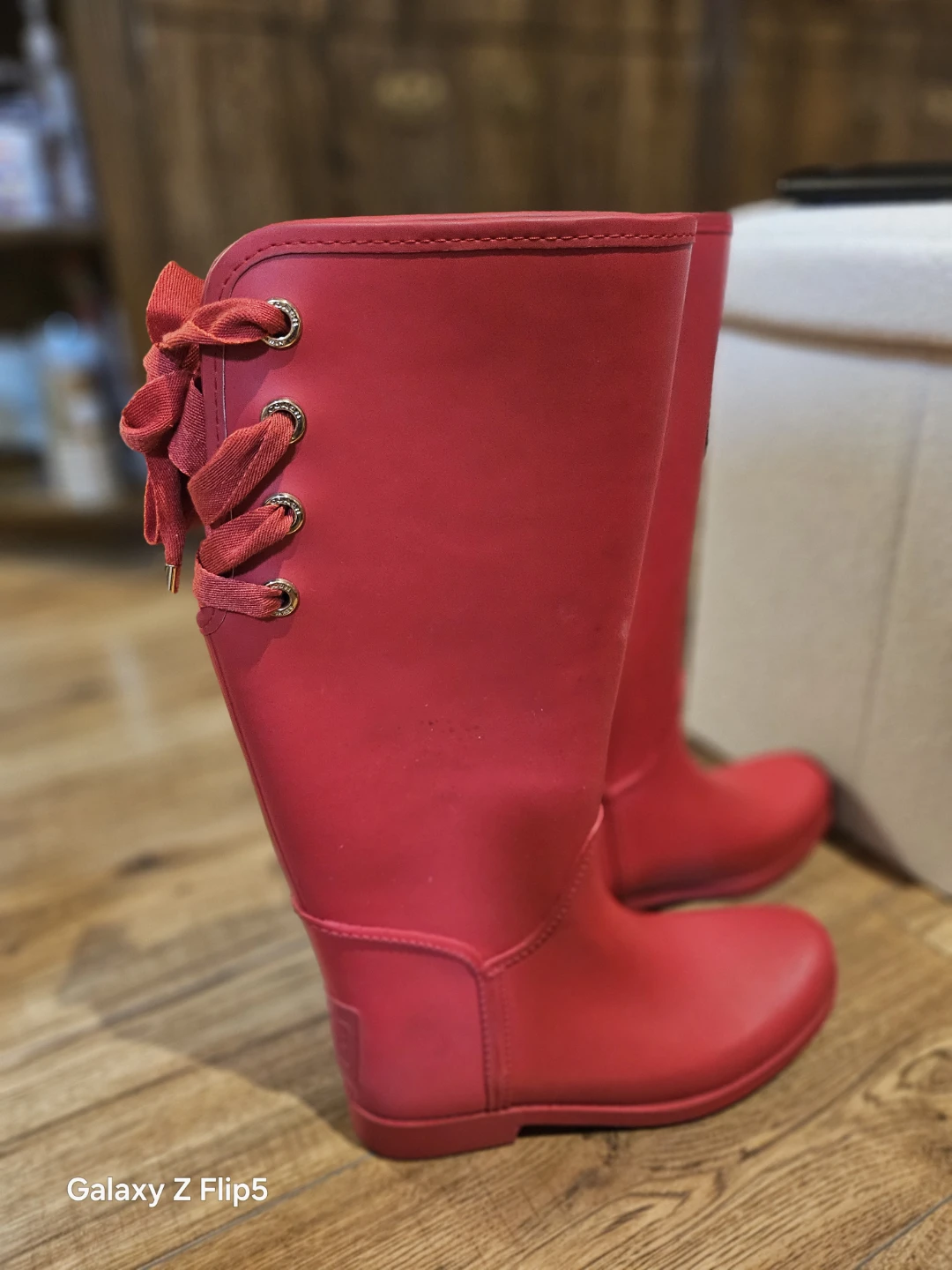 Coach Red Rain Boots - Size 8 - photo 2