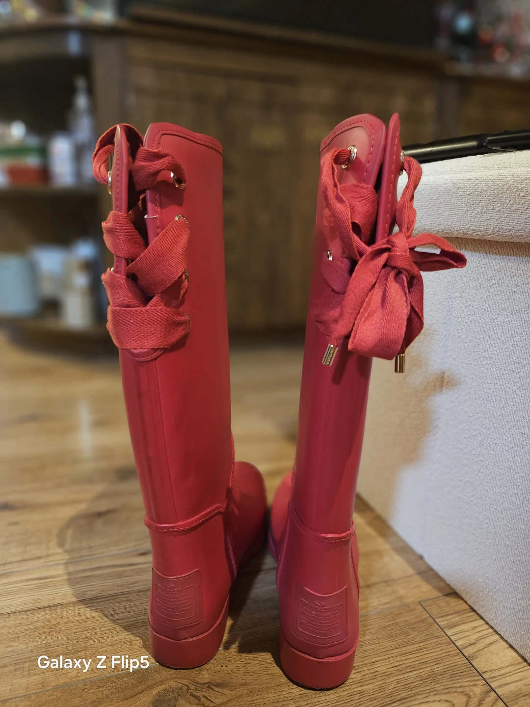 Coach Red Rain Boots - Size 8 - photo 3
